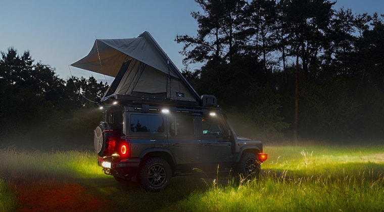Hero - privalumai section - jeep tent
